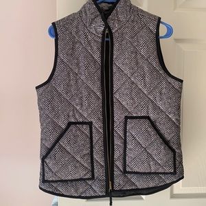 J Crew black and white Vest
